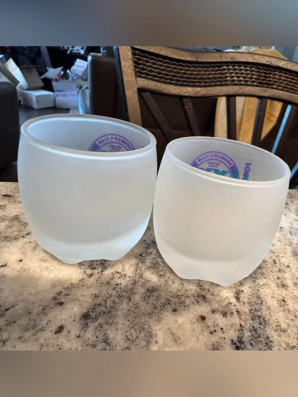 Dos equis Frosted White Shot Glasses Set of 2 - Souvenir